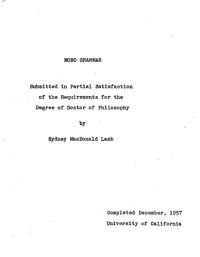 cover of the book Mono Grammar  