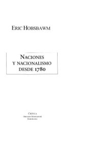 cover of the book NACIONES Y NACIONALISMO DESDE 1870  