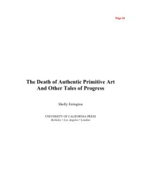 cover of the book The Death of Authentic Primitive Art: And Other Tales of Progress  