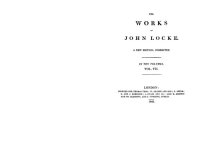 cover of the book The works of John Locke 7  