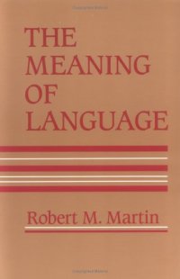 cover of the book The Meaning Of Language  