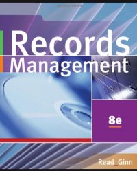 cover of the book Records Management, 8th Edition  