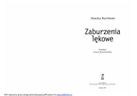 cover of the book Zaburzenia lękowe  