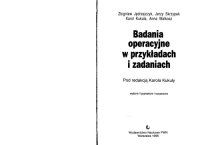 cover of the book Badania operacyjne w przykładach i zadaniach  