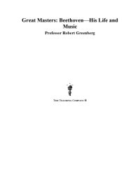 cover of the book Great Masters - Beethoven - His Life and Music - lecture notes  