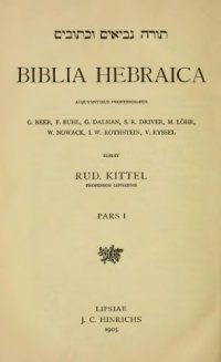 cover of the book Biblia Hebraica, Pars I  