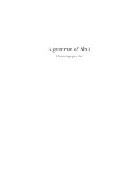 cover of the book A grammar of Abui: a Papuan language of Alor, Part 2  