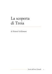 cover of the book La scoperta di Troia  