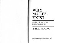 cover of the book Why Males Exist, An Inquiry into the Evolution of Sex  