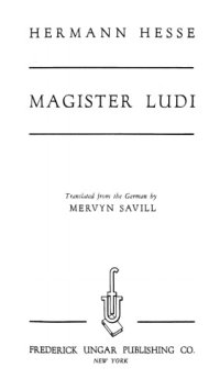 cover of the book Magister Ludi  