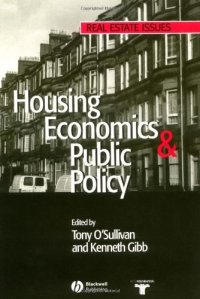 cover of the book Housing Economics and Public Policy: Essays in Honour of Duncan Maclennan  