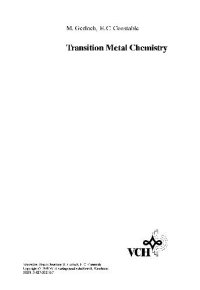 cover of the book Transition Metal Chemistry