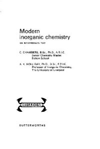 cover of the book Modern Inorganic Chemistry 