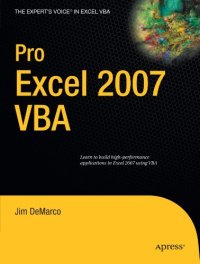 cover of the book Pro Excel. 2007 VBA