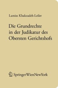 cover of the book Die Grundrechte in der Judikatur des Obersten Gerichtshofs