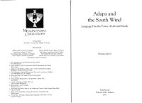 cover of the book Adapa and the South Wind: Language Has the Power of Life and Death  