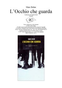 cover of the book L'occhio che guarda  