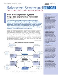 cover of the book Balanced Scorecard Report - The Strategy Execution Source - Volume 11 Number 3 - May-Jun 2009    