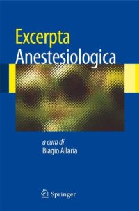 cover of the book Excerpta Anestesiologica: Volume 1