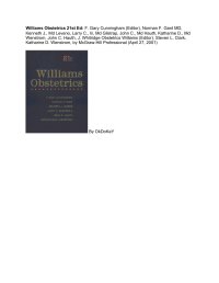 cover of the book Williams Obstetrics 21st 