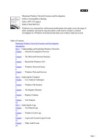 cover of the book Mastering Windows Network Forensics