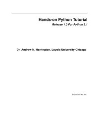 cover of the book Hands-on Python Tutorial