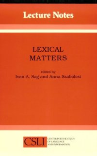 cover of the book Lexical Matters