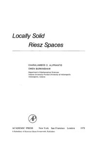 cover of the book Locally Solid Riesz Spaces (Pure and Applied Mathematics (Academic Press), Volume 76)