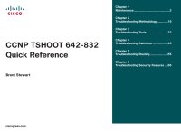 cover of the book CCNP TSHOOT 642 832 Quick Reference