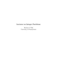 cover of the book Lectures on Integer Partitions