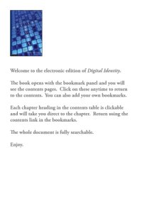 cover of the book Digital Identity: An Emergent Legal Concept