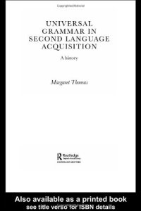 cover of the book Universal Grammar in Second-Language Acquisition: A History