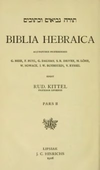 cover of the book Biblia Hebraica, Pars II