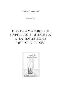 cover of the book Els promotors de capelles i retaules a la Barcelona del segle XIV