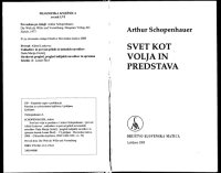 cover of the book Svet kot volja in predstava