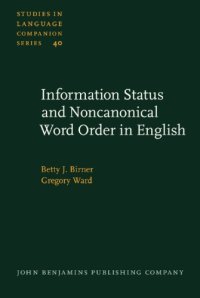 cover of the book Information status and noncanonical word order in English