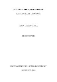 cover of the book Biogeografie