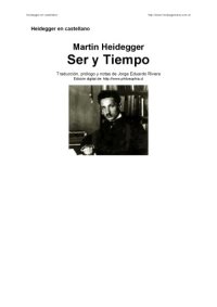 cover of the book El Ser y el Tiempo