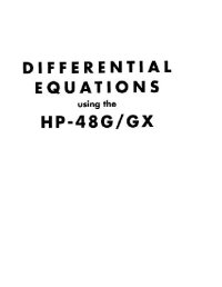 cover of the book Differential equations using the HP-48G