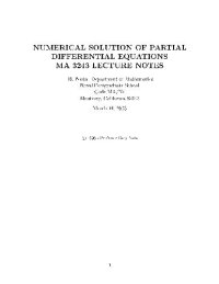 cover of the book Numerical solution of partial differential equations (MA3243)