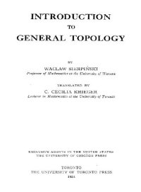 cover of the book Introduction to General Topology 