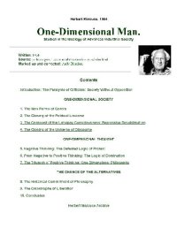 cover of the book One-Dimensional Man [html]