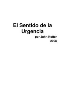 cover of the book Sentido de Urgencia