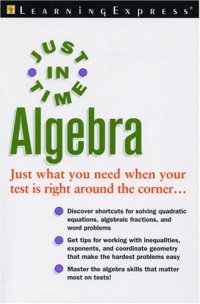 cover of the book Just In Time Algebra (Just in Time Series)