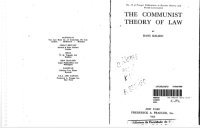 cover of the book The Communist Theory of Law