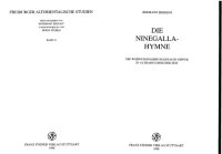 cover of the book Die Ninegalla-Hymne: die Wohnungnahme Inannas in Nippur in altbabylonischer Zeit