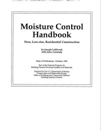 cover of the book Moisture control handbook: New, low-rise residential construction