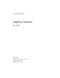 cover of the book Algebra lineare per tutti