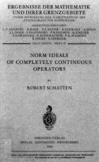 cover of the book Norm Ideals of Completely Continuous Operators