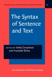 cover of the book The syntax of sentence and text: a festschrift for František Daneš